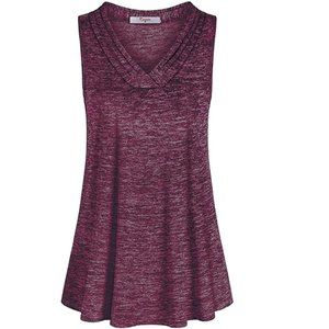 NWT Cestyle Women's Sleeveless V Neck Tank Tunic L